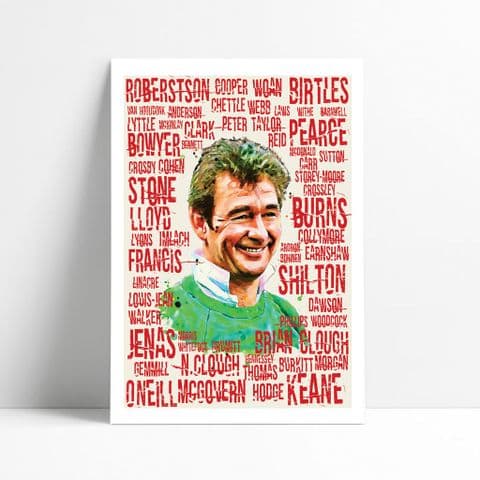 Nottingham Forest | Brian Clough Graffiti Art Print