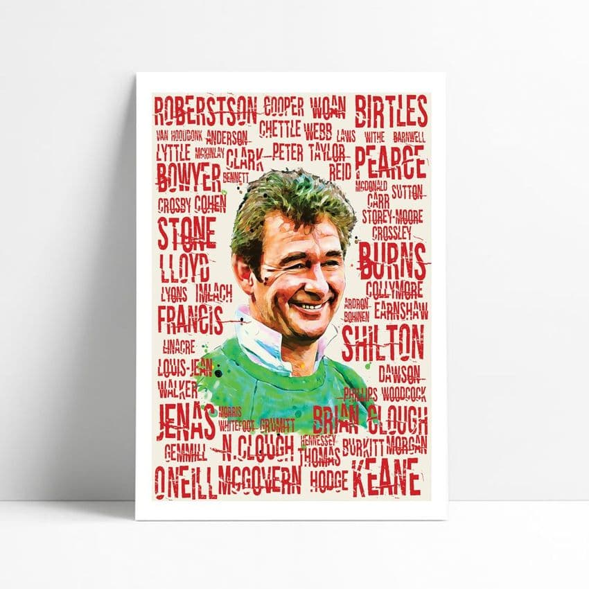 Nottingham Forest |  Brian Clough Graffiti Art Print