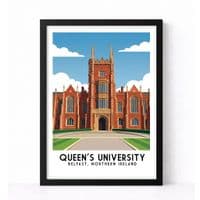 QUEENS UNIVERSITY | BELFAST | NORTHERN IRELAND | TRAVEL PRINT