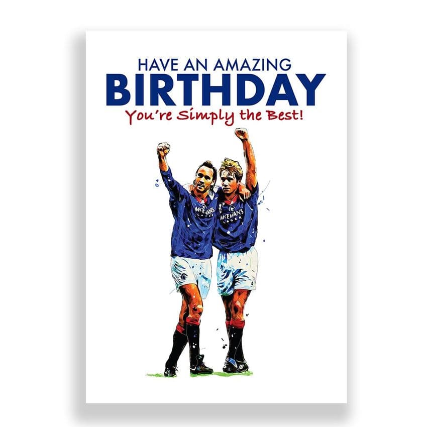 Rangers Birthday Card | Ally McCoist | Mark Hately
