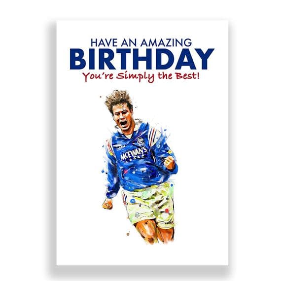 Rangers Birthday Card | Brian Laudrup