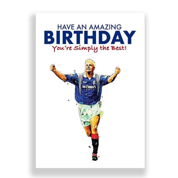 Rangers Birthday Card | Paul Gascoigne