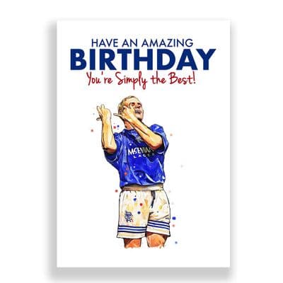 Rangers Birthday Card | Paul Gascoigne | Gazza