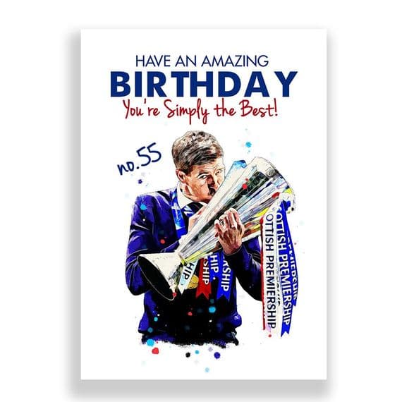 Rangers Birthday Card | Steven Gerrard | No.55