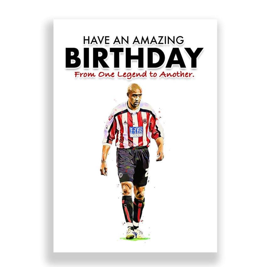 Sheffield United Birthday  Card | Brian Deane