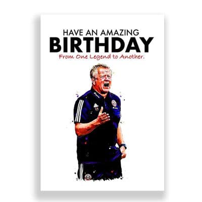 Sheffield United Birthday  Card | Chris Wilder