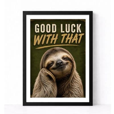 Sloth Humour | Good Luck With That!