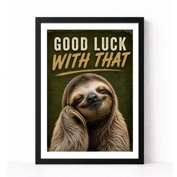 Sloth Humour | Good Luck With That!