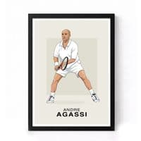 Tennis Print | Andre Agassi Illustration