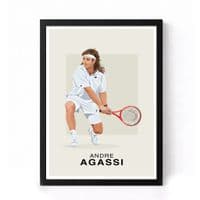 Tennis Print | Andre Agassi Illustration.