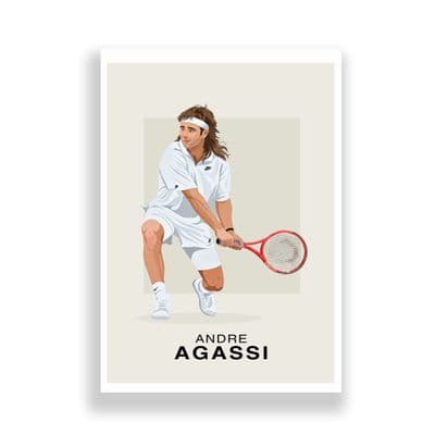 Tennis Print | Andre Agassi Illustration.