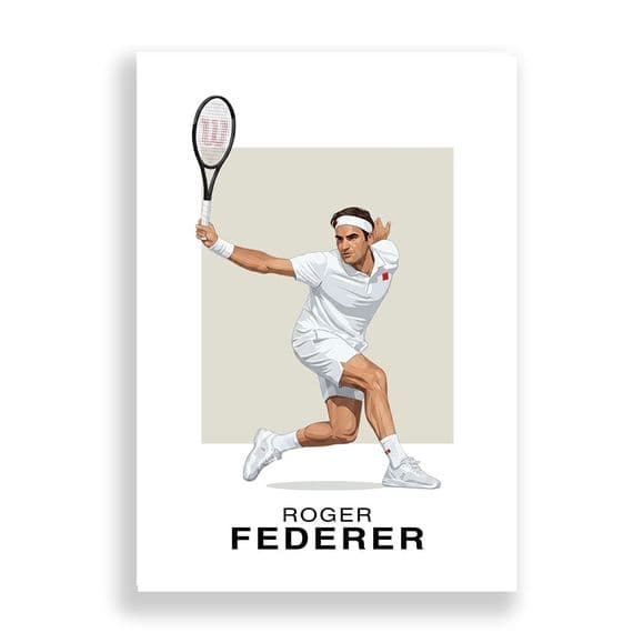 Tennis | Roger Federer Illustration Print (1)