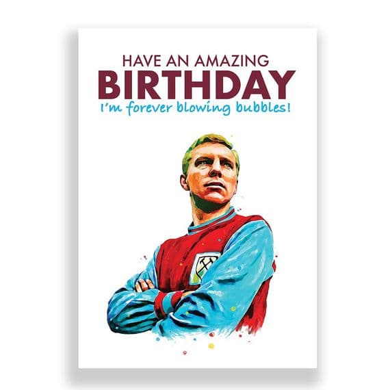 West Ham United Birthday Card | Bobby Moore.