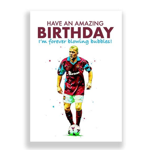 West Ham United Birthday Card | Julian Dicks
