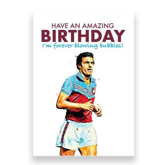 West Ham United Birthday Card | Trevor Brooking