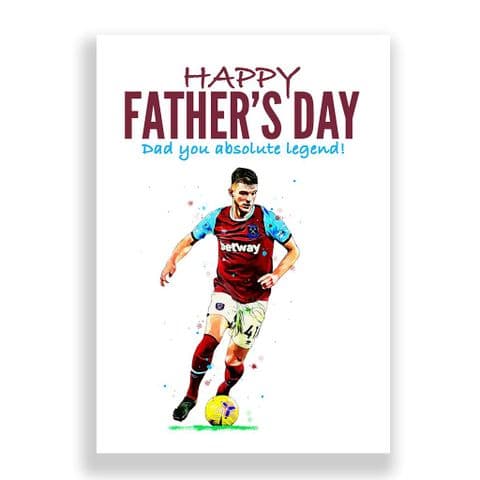 West ham United Father's Day Card | Declan Rice