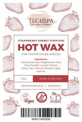 Strawberry Sorbet Hot Wax 1kg Made In The UK