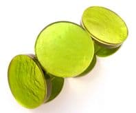 Chunky Green Disc Stretch Bracelet.
