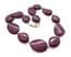 Chunky Purple Beaded Retro Design Matinee Length Necklace