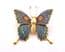 Collection Of Three Enamel Butterfly Design Retro Brooches