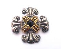 Large Premier Designs Maltese Cross Style Gothic Influenced Design Brooch
