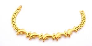 Leaping Dolphin Panel Design Retro Bracelet