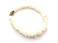 Natural White Shell Chip Boho Bracelet