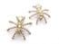 Set Of Two Vintage Rhinestone Set Spider Arachnid Mid Century Brooches