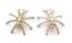 Set Of Two Vintage Rhinestone Set Spider Arachnid Mid Century Brooches