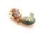 Small And Dainty Cloisonne Enamel Peacock Bird Design Brooch
