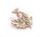 Small Scottish Faux Amethyst Rhinestone Set Thistle Design Brooch