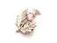 Small Scottish Faux Amethyst Rhinestone Set Thistle Design Brooch