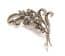 Two Vintage Marcasite Set Flower And Leaf Design Brooches