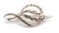 Two Vintage Marcasite Set Flower And Leaf Design Brooches