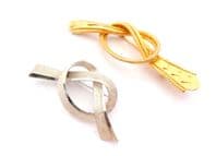 Two Vintage Retro Knot design Brooches
