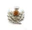 Two Vintage Small Scottish Style Brooches, Thistle And Stag Design