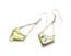 Vintage Abalone Shell And Alpaca Silver Geometric Shaped Drop Design Earrings