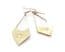 Vintage Abalone Shell And Alpaca Silver Geometric Shaped Drop Design Earrings