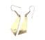 Vintage Abalone Shell And Alpaca Silver Geometric Stripe Design Drop Design Earrings