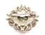 Vintage Abalone Shell And Ornately Bordered Brooch.