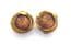 Vintage Abstract Brutalist Retro Design Brass And Copper Clip On Earrings
