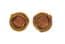 Vintage Abstract Brutalist Retro Design Brass And Copper Clip On Earrings