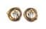 Vintage Abstract Brutalist Retro Design Brass And Copper Clip On Earrings