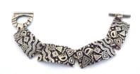 Vintage Alice Seely Retro Geometric Design Panel Bracelet