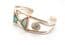 Vintage Alpaca Silver And Abalone Shell Geometric Bow Detailed Cuff Bracelet