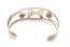 Vintage Alpaca Silver And Abalone Shell Geometric Bow Detailed Cuff Bracelet