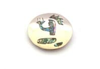Vintage Alpaca Silver And Abalone Shell Mexican Made Aztec Warrior Style Brooch