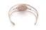 Vintage Alpaca Silver And Mother Of Pearl Shell Floral Design Cuff Bracelet