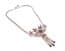 Vintage Amethyst And Pale Lilac Rhinestone Set Triple Drop Floral Design Statement Necklace
