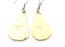 Vintage And Abalone Shell Inlaid Alpaca Silver Striped Teardrop Design Earrings